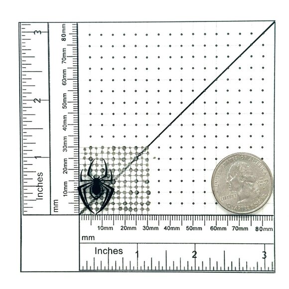 ⭐Gothic Spider Brooch Stainless Steel Badge Pins Black Color Metal Small Size⭐ - Picture 6 of 6